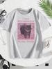 Y2k Pink Color Cat  Casual Crew Neck Print T Shirts Manga Kids Children's T-shirt Boys Girls Summer Spring Casual Top Tee