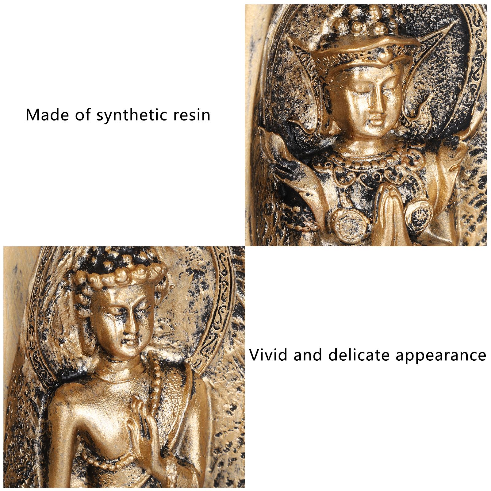 Resin Retro Art Living Room Buddha Statues Buddhist Figurine Home Decoration Ornament