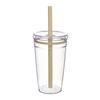 Transparent Tritan Straw Tumbler 16oz Colorful Coffee Cup with Lid Cute Leak-Proof Sippy Cup for Iced Coffee Tea Juice Milk