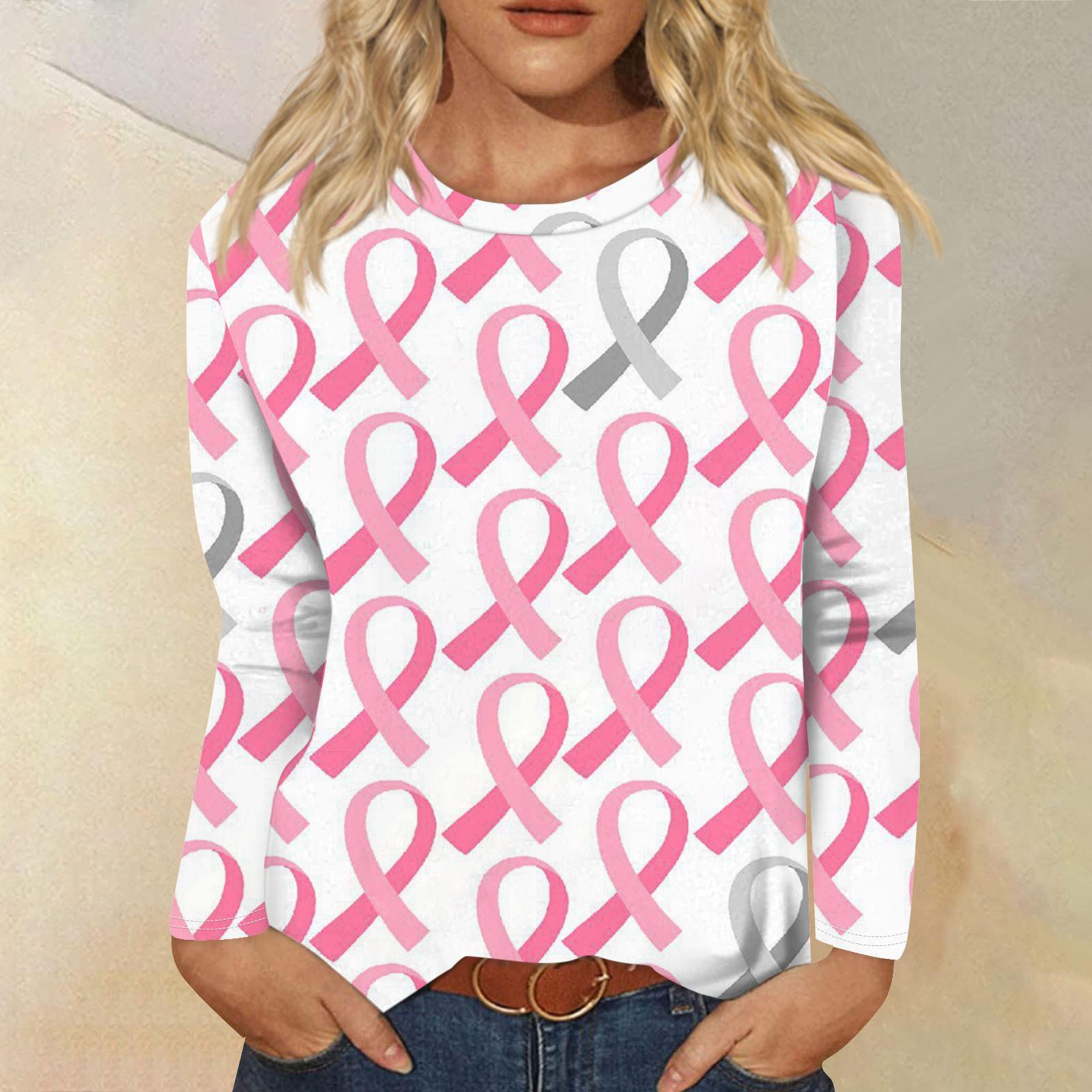 Женская модная повседневная футболка с круглым вырезом и длинным рукавом в стиле ретро — фото 14