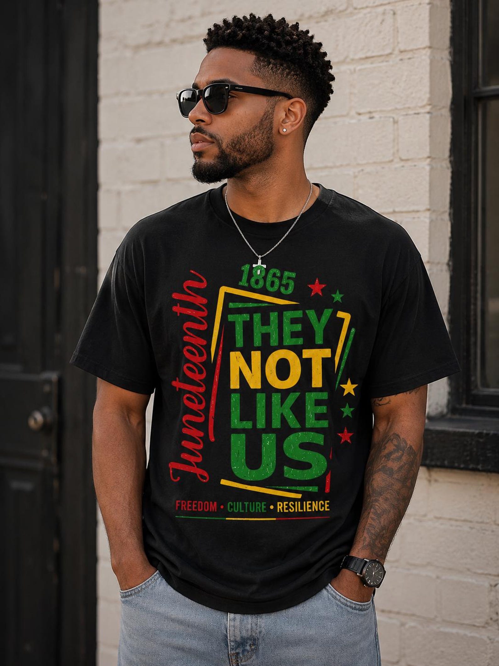 Juneteenth They Not Like Us Shirt, Black Culture Freedom Resilience Tee 3XL