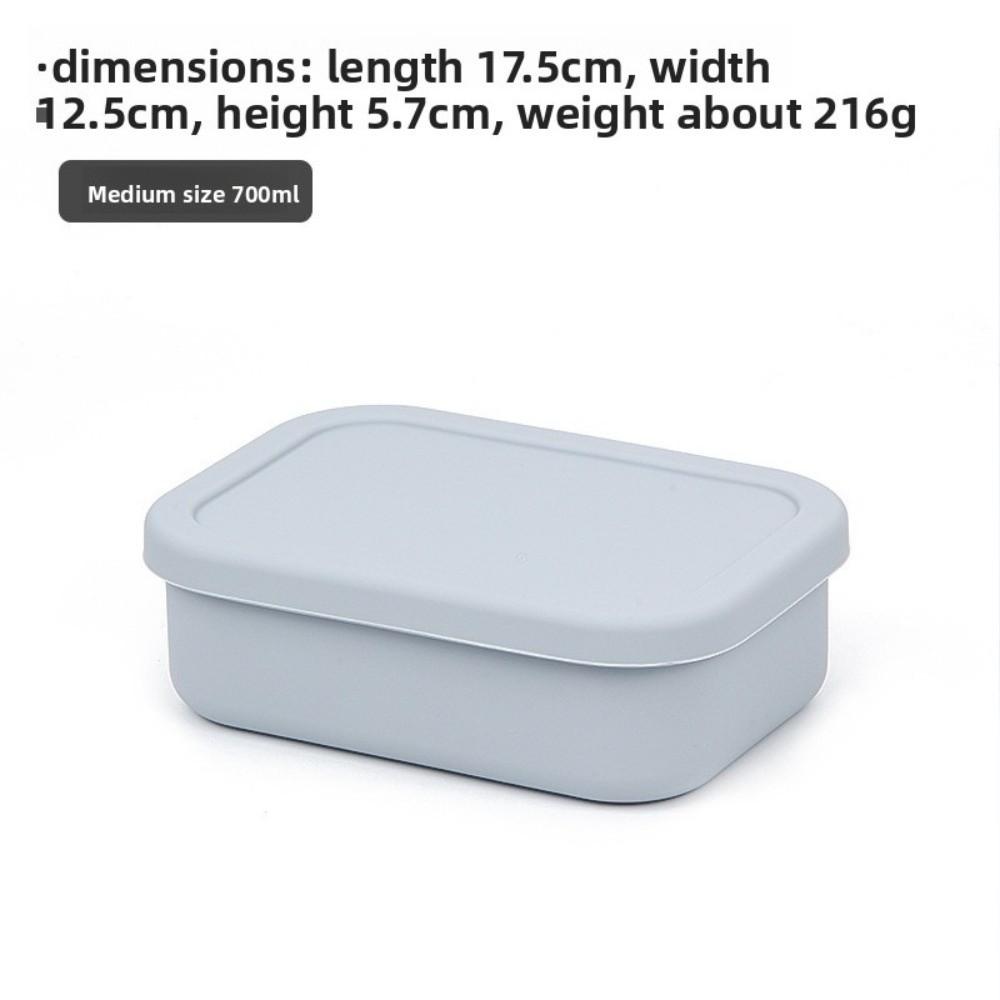 With Lid Silicone Lunch Box Food Grade Storage Box Rectangle Food Storage Container  Picnic
