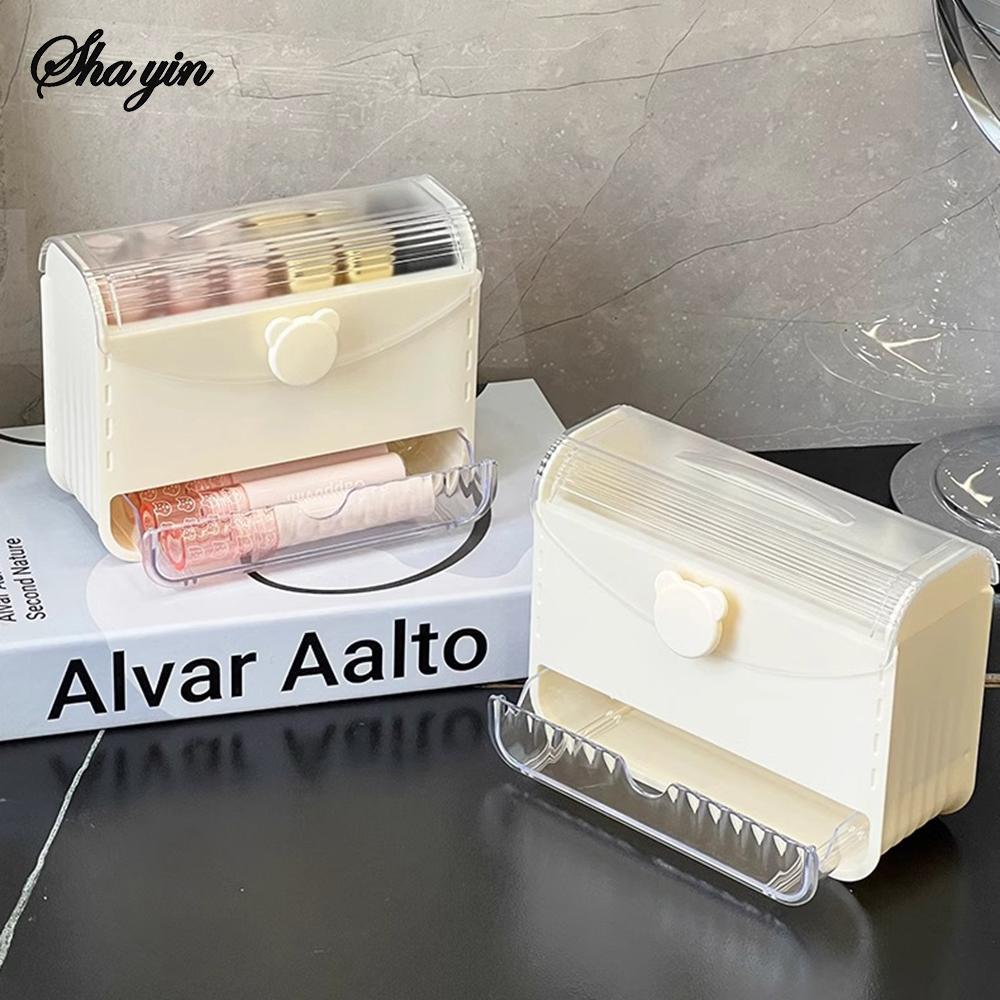 Lipstick Holder Storage Box, Multi Grid Display Shelf, Household Cosmetics Storage Box, Organizing Box