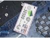 2024 Men's Spring Black Patchwork Printed Denim Cardigan Vest