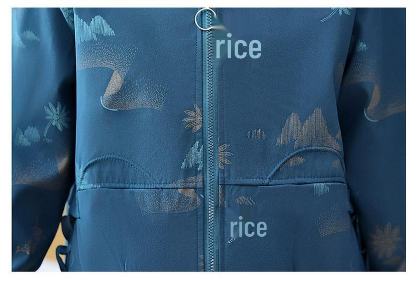 2026 Spring Lapel Zipper Jacket for Middle-aged and Elderly Women - Loose, Stylish, Elegant Top