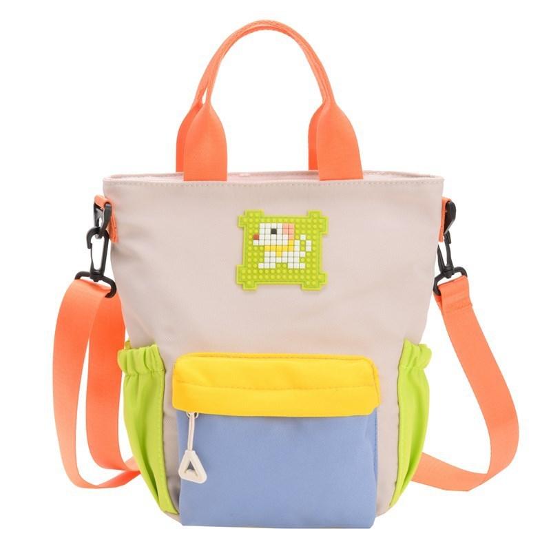 Kid Parent Color Block Crossbody Bag Nylon Breathable For Outdoor Daily Use