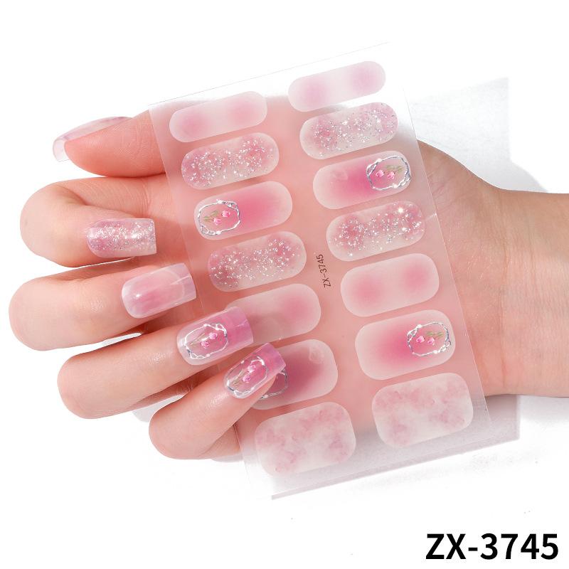

Наклейки для дизайна ногтей 3D цветные алмазные смазанные лаковые пленки для ногтей Наклейки для дизайна ногтей INS водонепроницаемые наклейки для ногтей ZX-3745