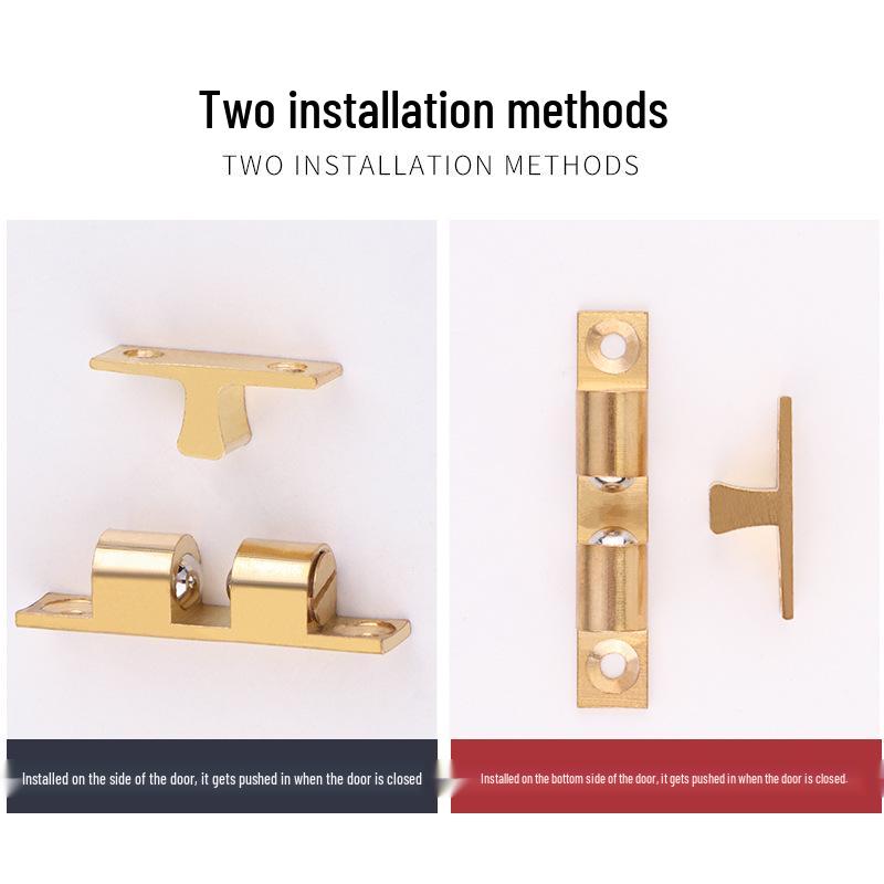 Butée de Porte et Serrure en Cuivre Pur pour Armoire/Garde-robe - Non Magnétique
