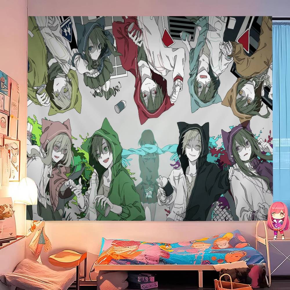 Anime Kagerou Project Cartoon Tapestry Art Science Fiction Room Home Decor Wall Hanging Sheets