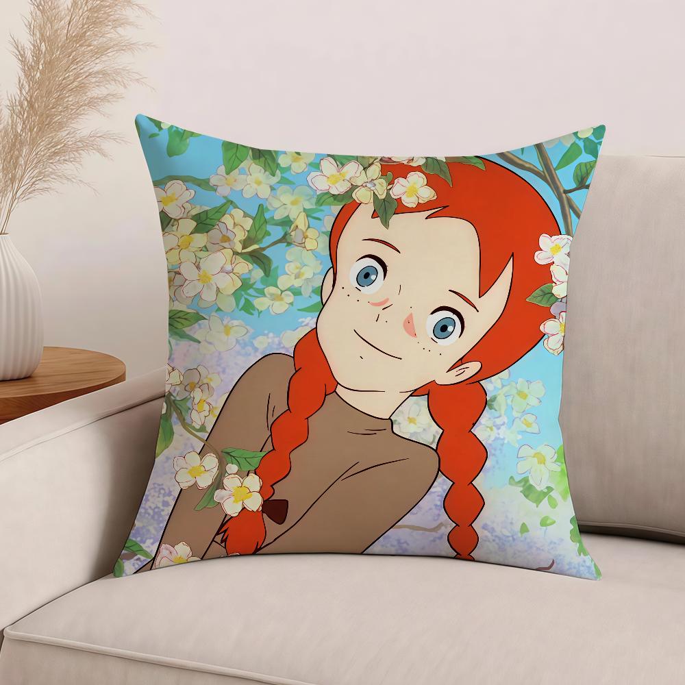 Anime Anne with an E Pillow Case Office Cushions Suitable For Sofa Car Bedroom Decorative Cushion Cover