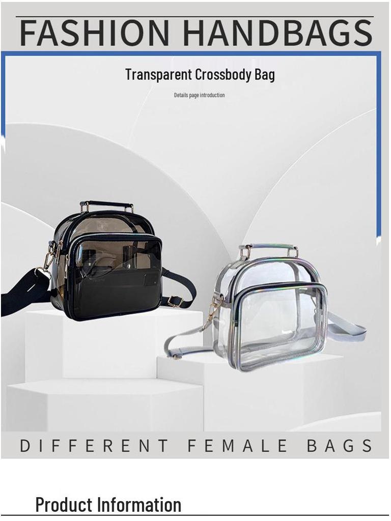 Transparent PVC Single Shoulder Crossbody Bag - Simple Women's Jelly Doll Bag
