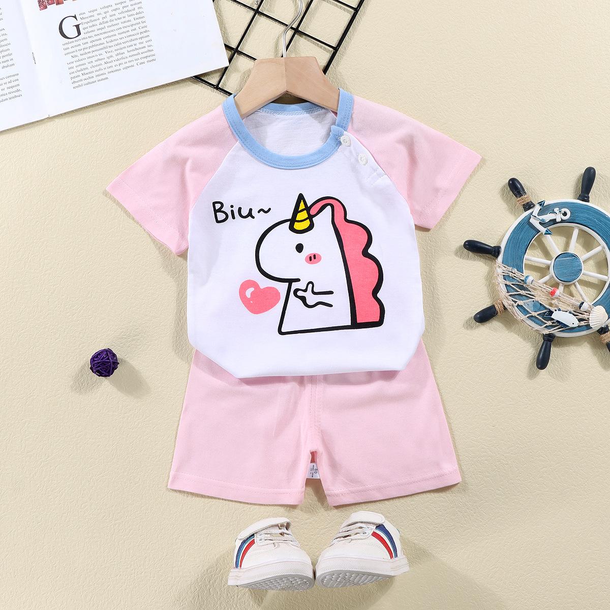 

Лето 2023, хлопковая детская футболка с короткими рукавами, детские шорты с короткими рукавами, комплект из двух предметов 120cm