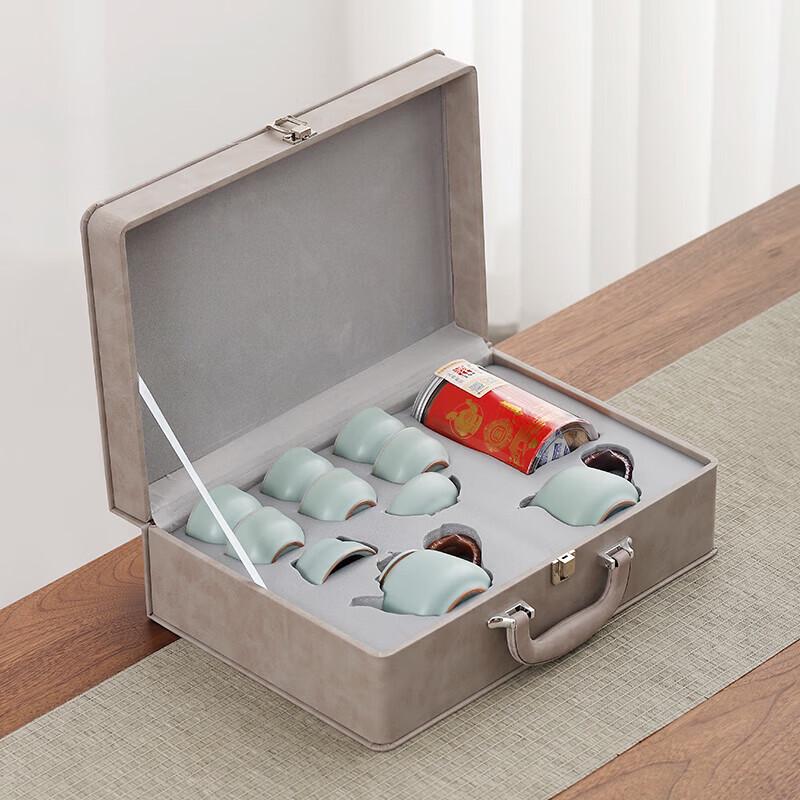 Dragon Carp Celadon Tea Set
