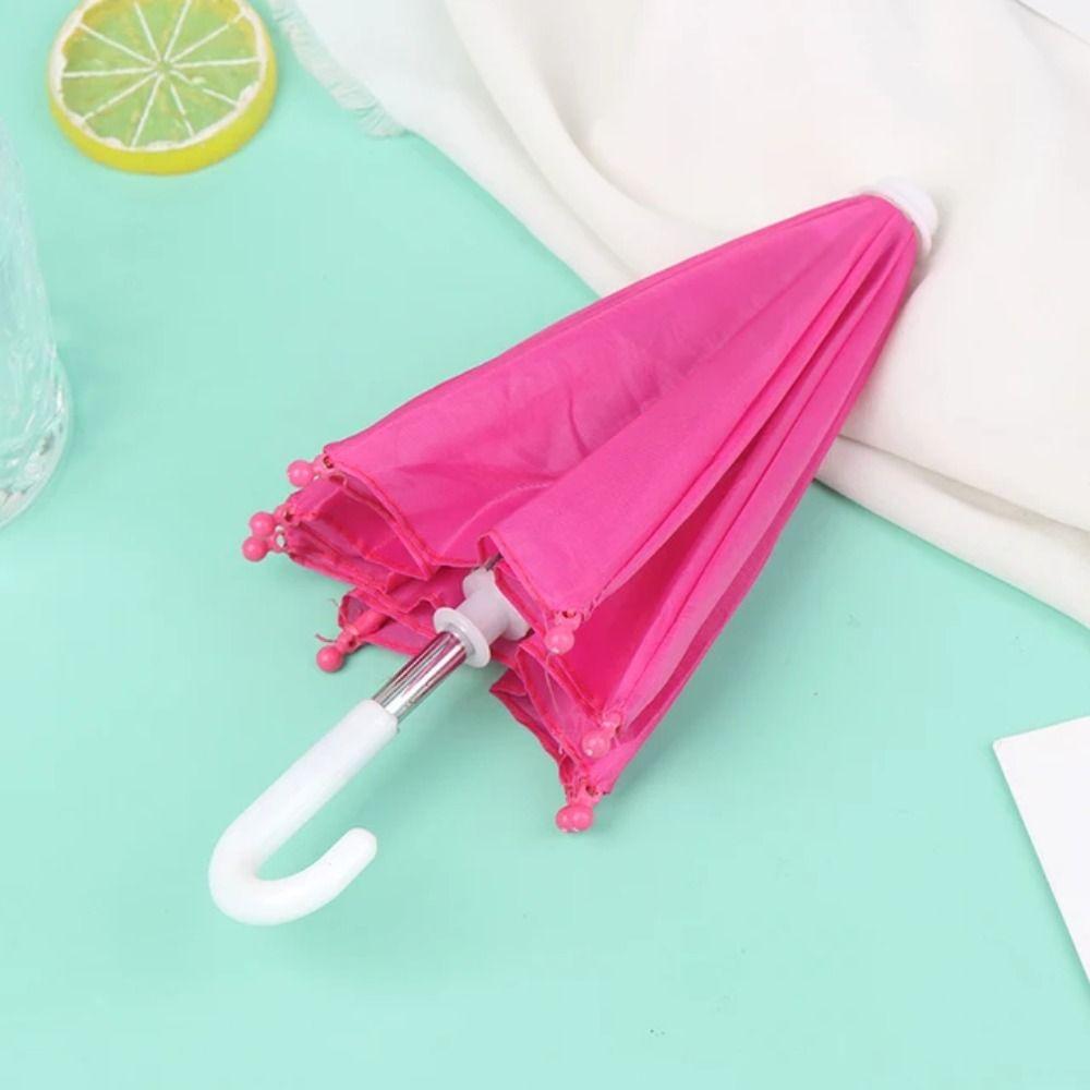 Funny Doll Decorative Umbrella Adjustable Kids Toy Umbrella Creative Mini Umbrella  Dollhouse