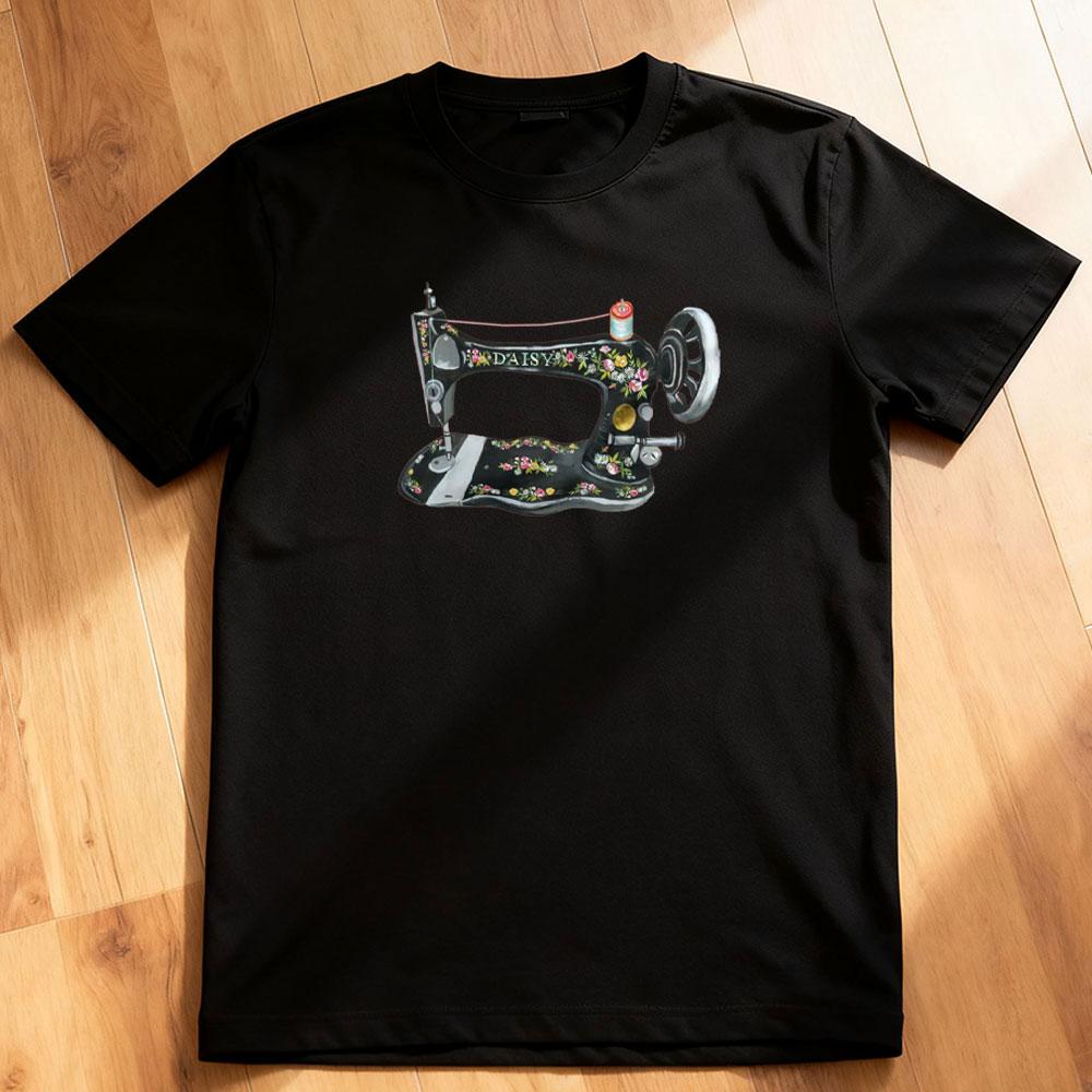 Vintage Sewing Machine Unisex Tshirt Women Unisex Summer Fashion Casual Cotton Graphic T Shirts Fashion Oneck Streetwear