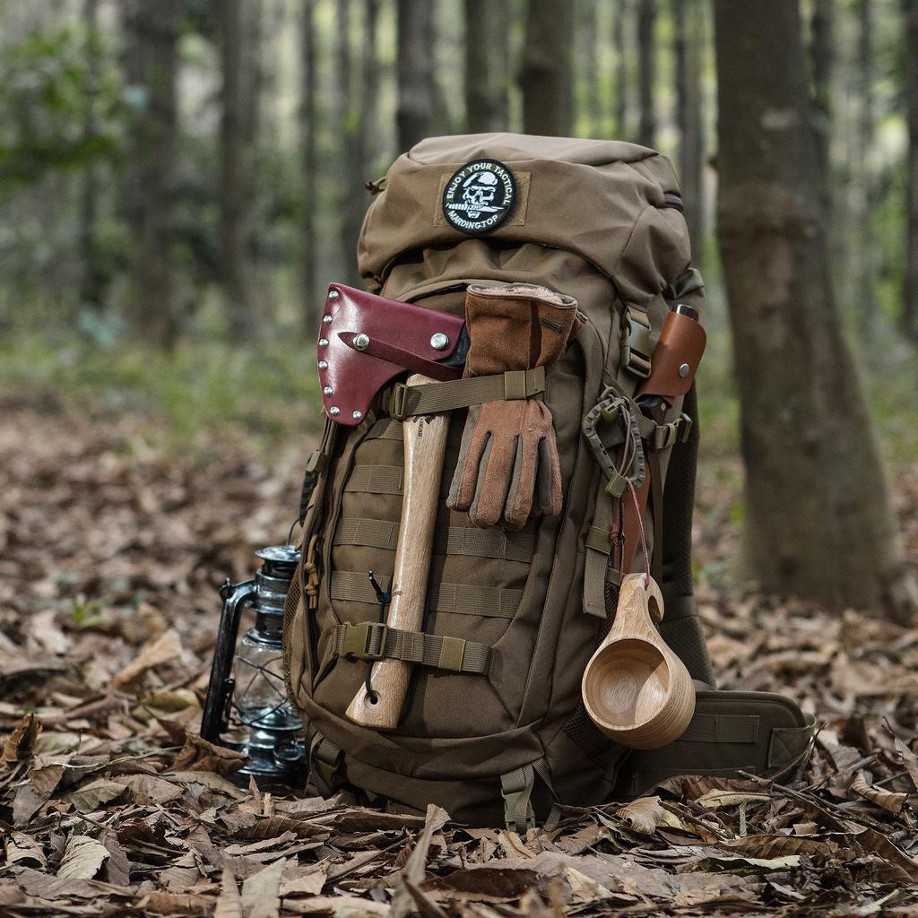 Mardingtop 50L Large Capacity Tactical Backpack with Rain Ideal for and Disaster Features Molle Cover, Camping, Hiking, Survival, Trekking, Travel,