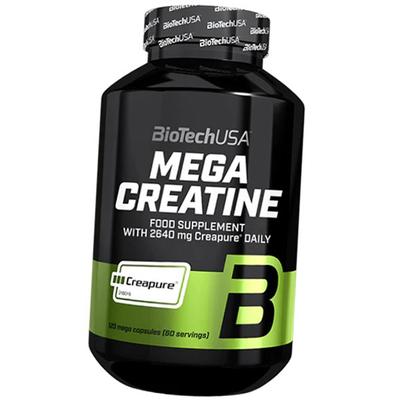 Creatină Monohidrat Creapure, Mega Creatine, BioTech (STATELE UNITE ALE AMERICII)  120 de capsule (31084013)