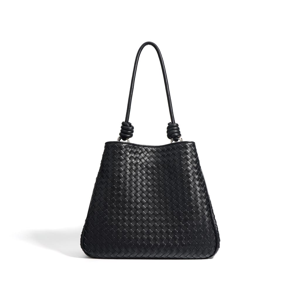 New Bag Women's Cowhide Shoulder Messenger Bag Women's Versatile Big Bag Fashion Knot Tote Bag
