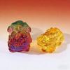 Citrine Pixiu Wealth-Attracting Glass Ornament for Home Office Décor Gift