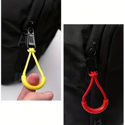 10Pcs TPU Zipper Pull Cord Mix Color Zipper Head Pull Puller End Fit Rope Tag Fixer Zip Cord for Garment Bags Accessory