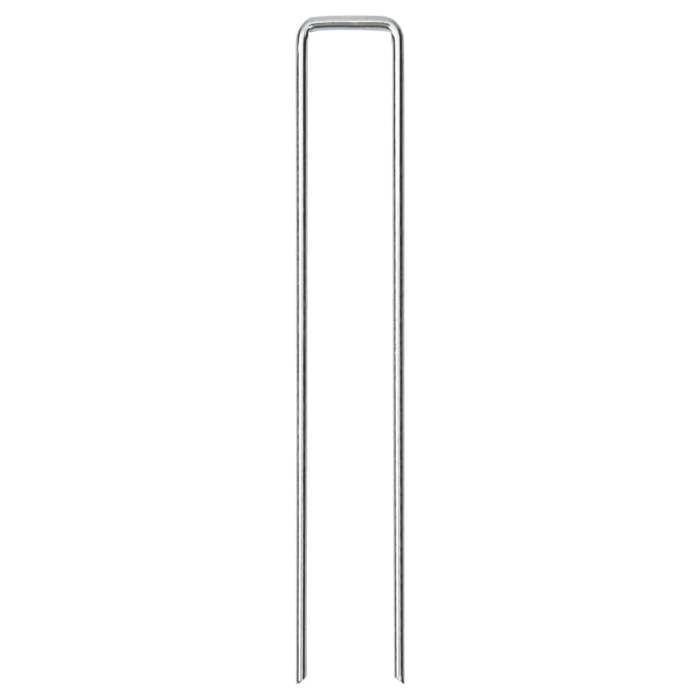 VidaXL U-shaped Ground Pegs 50 Pcs 20x3.5 Cm Galvanized Steel, Garden Stake, Stake for Garden Membrane, 4009366