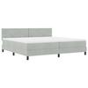 Lit à sommier Box avec matelas Gris clair 200x200 cm Velours 3339260