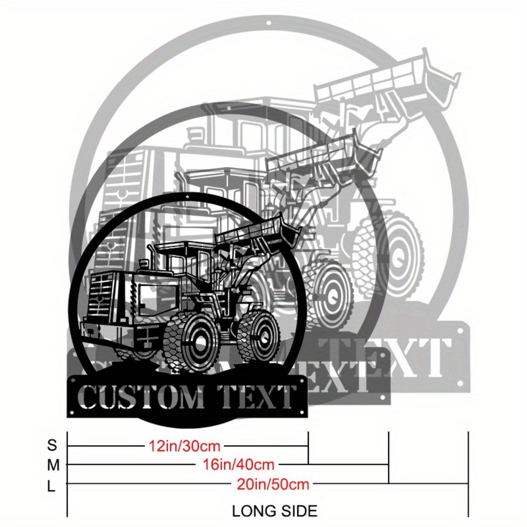 Personalized Wheel Loader Metal Sign Wall Decor Gift for Truck Driver