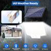 LED Solar Motion Sensor Outdoor Lights, IP65 Waterproof Solar Flood Lights, Solar Powered Security Spot Lights for Fence Garden