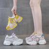 Inner Height Increase Leather Dad Shoes Women's Summer New Versatile Korean Version Thick-soled Muffin