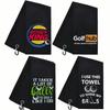 4 Pcs Funny Golf Towel Embroidered Golf Towels for Golfbags with Clip Golfclub Gifts for Men Women Birthday Gifts for Golfball