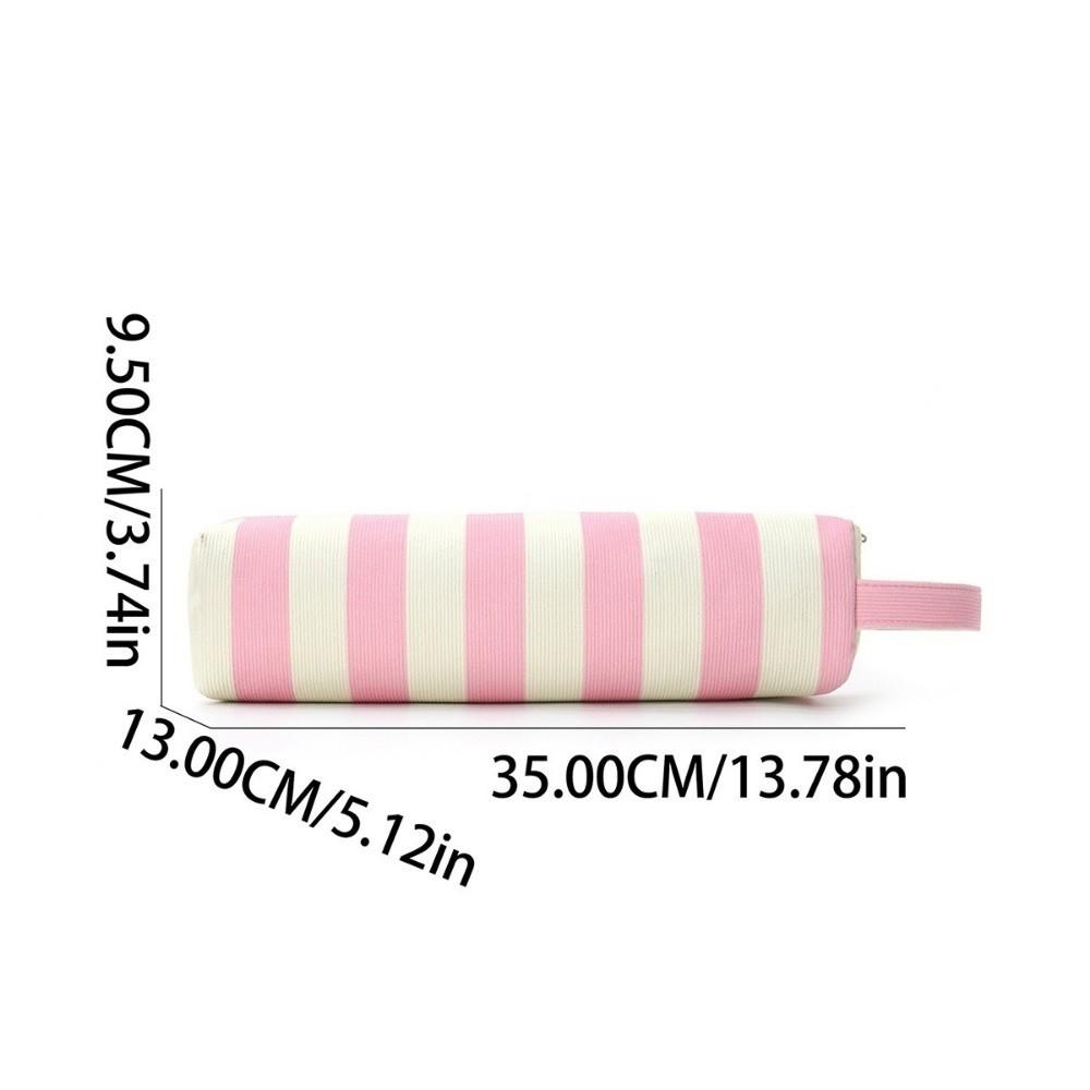 Large Capacity Hair Dryer Storage Bag Dustproof Stripe Design Hair Tool Organizer Pouch Multi-Functional Lightweight