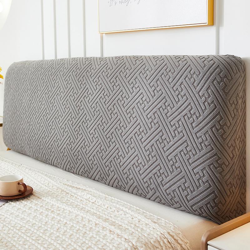 Nordischer Jacquard Bettkopfüberzug Stretch Inklusive Kopfteilbezüge Einfarbig Verdicken Nachttisch Rücken Staubdichter Schutzbezug