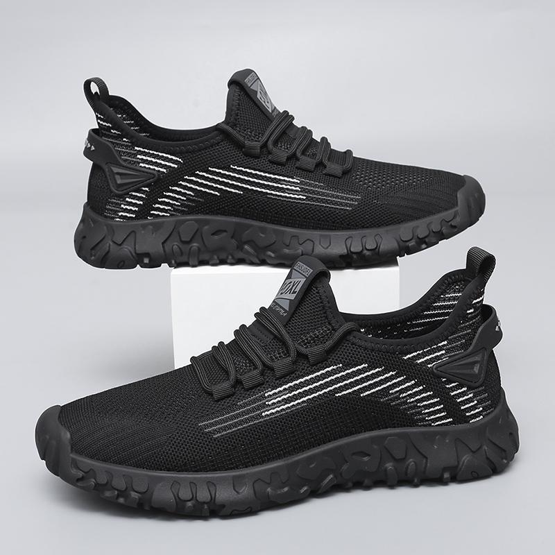 Men's Casual Shoes, Sports Shoes, Autumn Breathable Running Shoes, Fly-Woven Mesh Men's Shoes, Hollow Travel Shoes