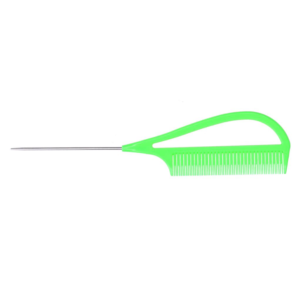 Hair Highlighting Tail Comb AntiStatic Hair Styling Comb for Barber Salon Home(Green )