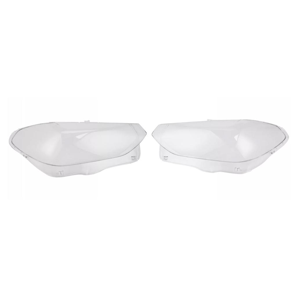 2PCS Front Headlight Glass Clear Cover For BMW X3 X4 G01 G02 G08 2018-2021