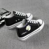Fashion 2024 New Thick-Soled White Shoes Daisy Canvas Shoes Women's Half-slipper Half-Drag Low-Top Shoe 6cm Internal Increased Sneaker