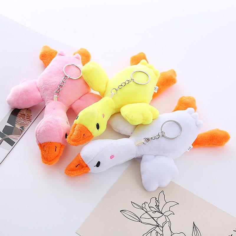 20Cm Cartoon Goose Plush Keychain Goose Pendant Plush Toys For Women Girls Boys Toy Doll Bag Accessories Car Keyring Gifts