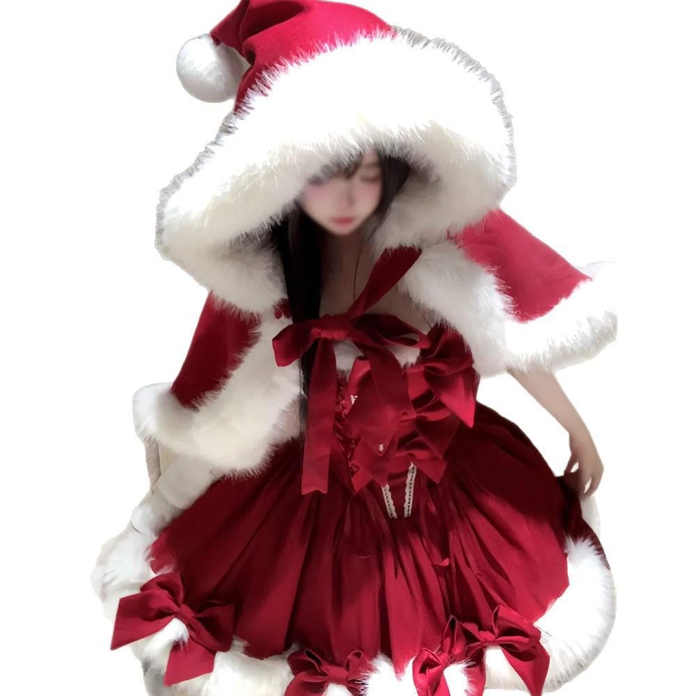 Winter Wonderland Japanese Lolita Cloak & Puffy Skirt Set