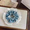 Large Denim Double Layered Hair Scrunchies With Lace for Girls and Women Elastic  Hair Bands Nordic Style Hair Accessories