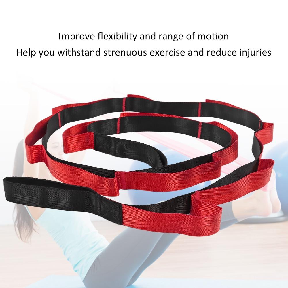 Nylon material Stretch Band Extended length Training Belt Resistance Belt Non-elastic красный