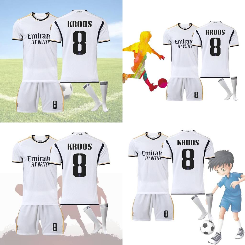2324 Real Madrid Football Shirt With Vinicius Junior Modric And Benzema Polyester Fiber Material