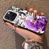Anime Girl Shiro Phone Case For IPhone 17 16 15 14 13 12 11 Plus Pro Max Multicolor Aurora Laser Shockproof Funda Cover