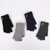 Men's Winter Warm Touch Screen Gloves Fleece Lined Wool Knitted Cold Weather Outdoor Gloves