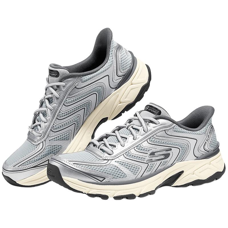 

Skechers Chengyi Edition Men s Silver Wing Slip-On Dad Sneakers 41