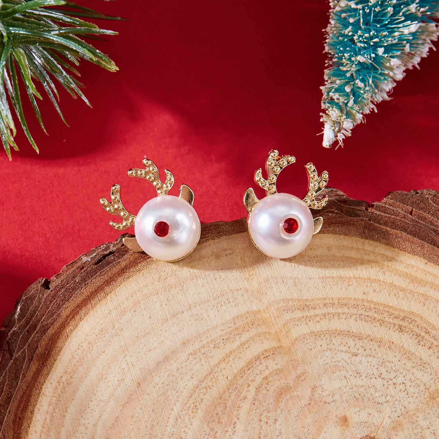Merry Christmas Snowflake Bowknot Bell Asymmetrical Long Tassel Earring For Women Girl Pink Elk Snowman Zircon Earrings Zircon