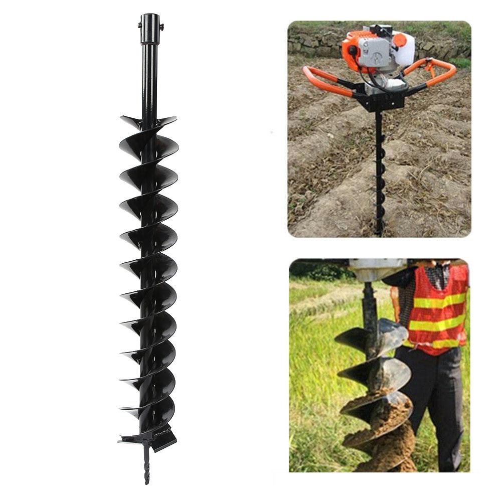 Erdbohrer Bohraufsatz Landwirtschaft Pflanzung Aussaat Lochgräber 100x800mm Doppelklinge