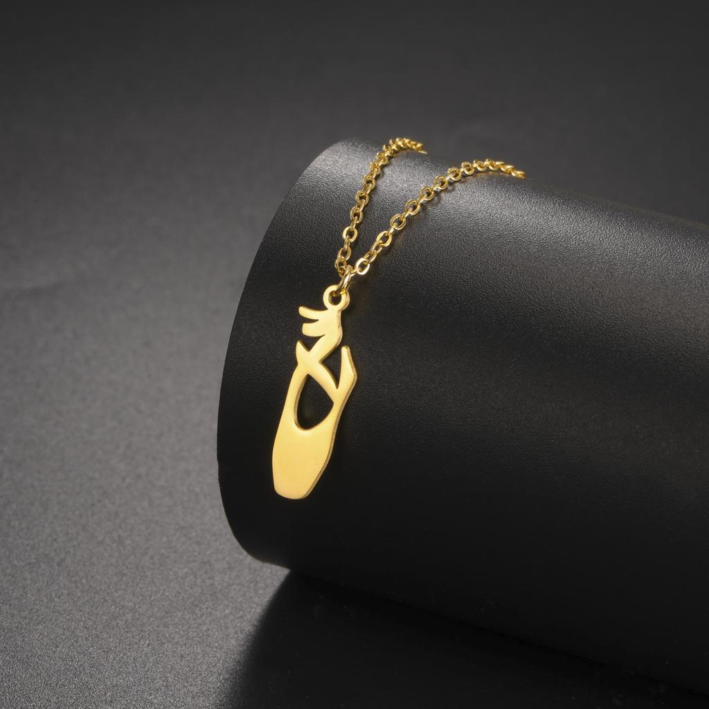 Ballet Shoe Pendant Stainless Steel Necklace For Men And Women fashionable Ballet Enthusiast Gift Jewelry Gift New Style