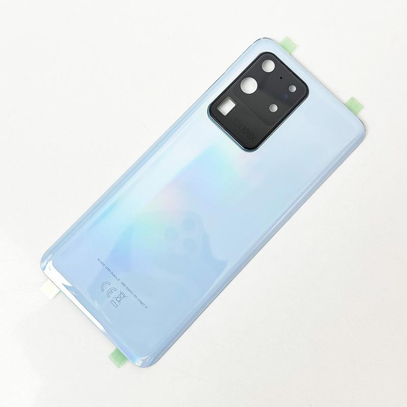 SM-G988 Back Glass Cover For Samsung Galaxy S20 Ultra 5G, Back Door Replacement Battery, Rear Housing Cover + Camera Lens