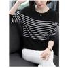 Women S Long Sleeve Striped T Shirt Loose Plus Size Casual Top