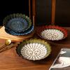 Ceramiczne talerze w stylu japońskim Kreatywne Retro Płatki Restauracja Talerz na stek Sałatka Naczynia domowe Deser Owoce Zastawa stołowa 10 cali